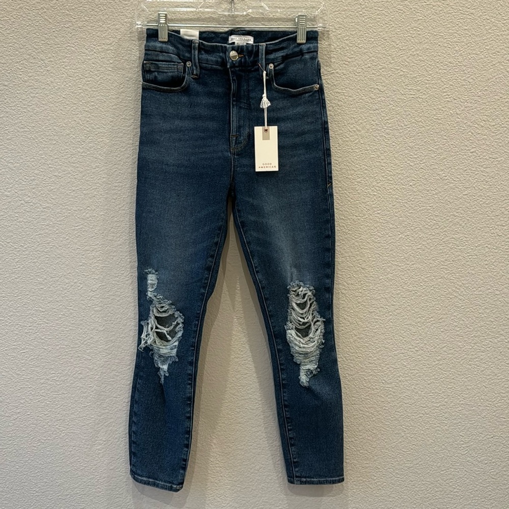 Good American Good Waist Crop Size 0/25